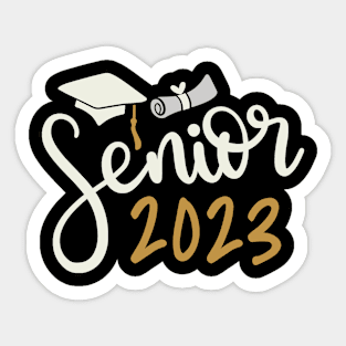 Senior 2023 Scroll and Cap Sticker